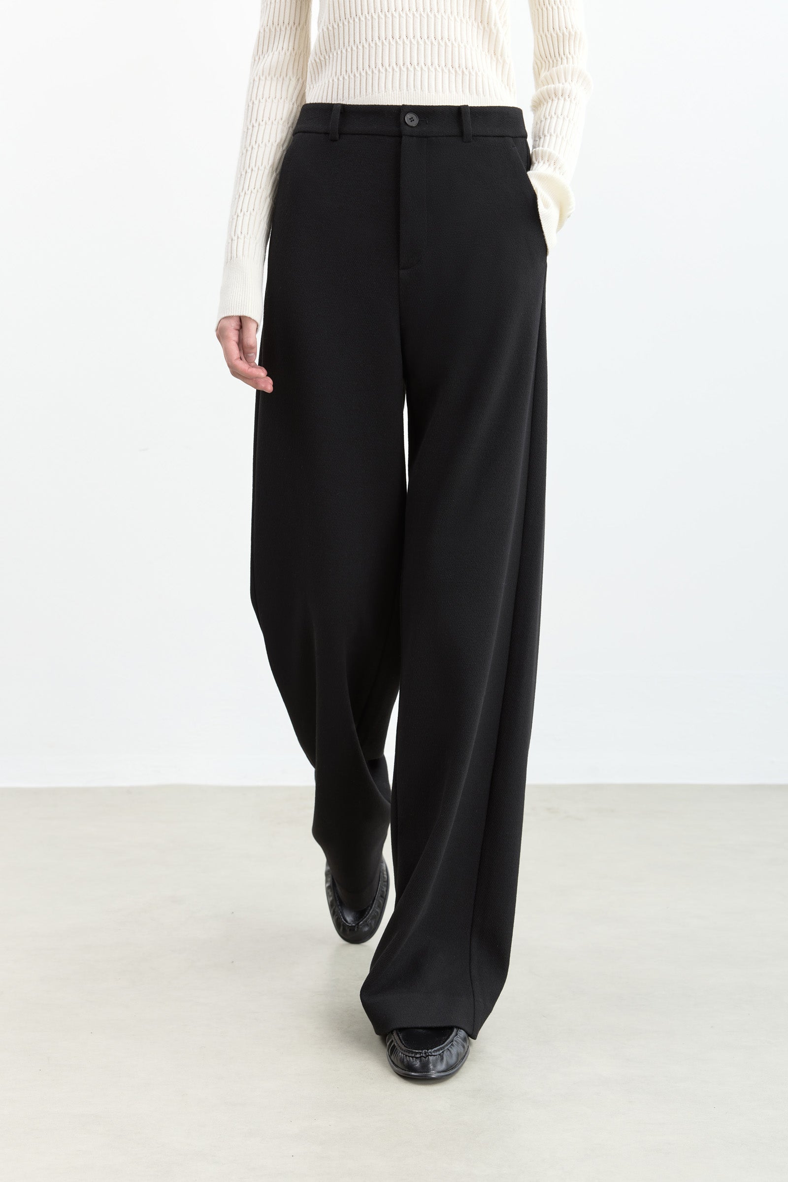 LILY High-Waisted Draped Wide-Leg Pants by LILY STUDIO