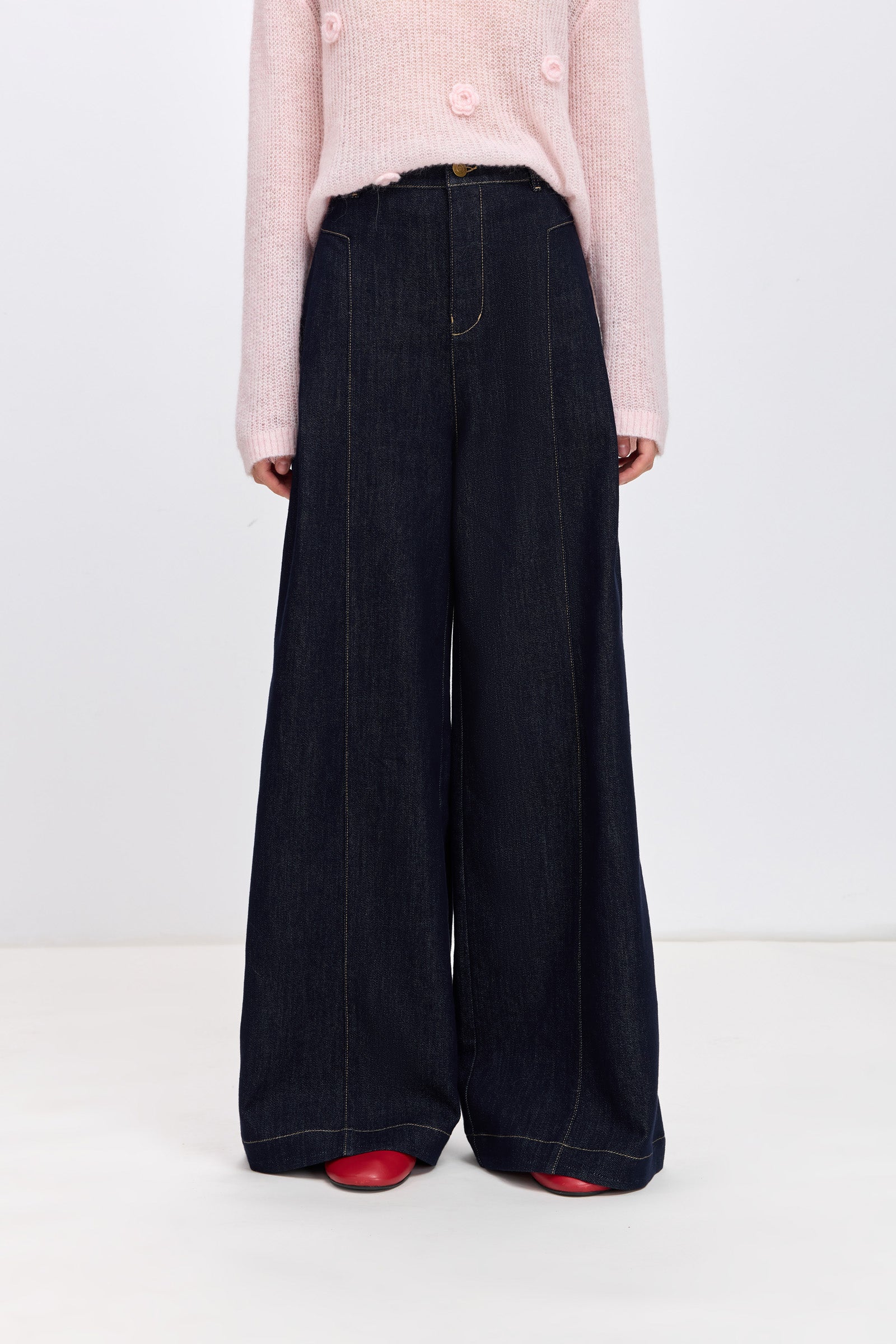 LILY Lenzing Lyocell High-Rise Wide-Leg Jeans