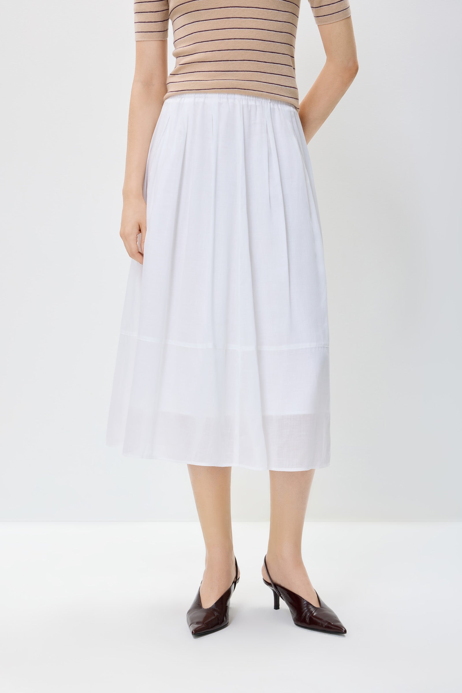 LILY Lyocell A-Line Skirt by LILY STUDIO