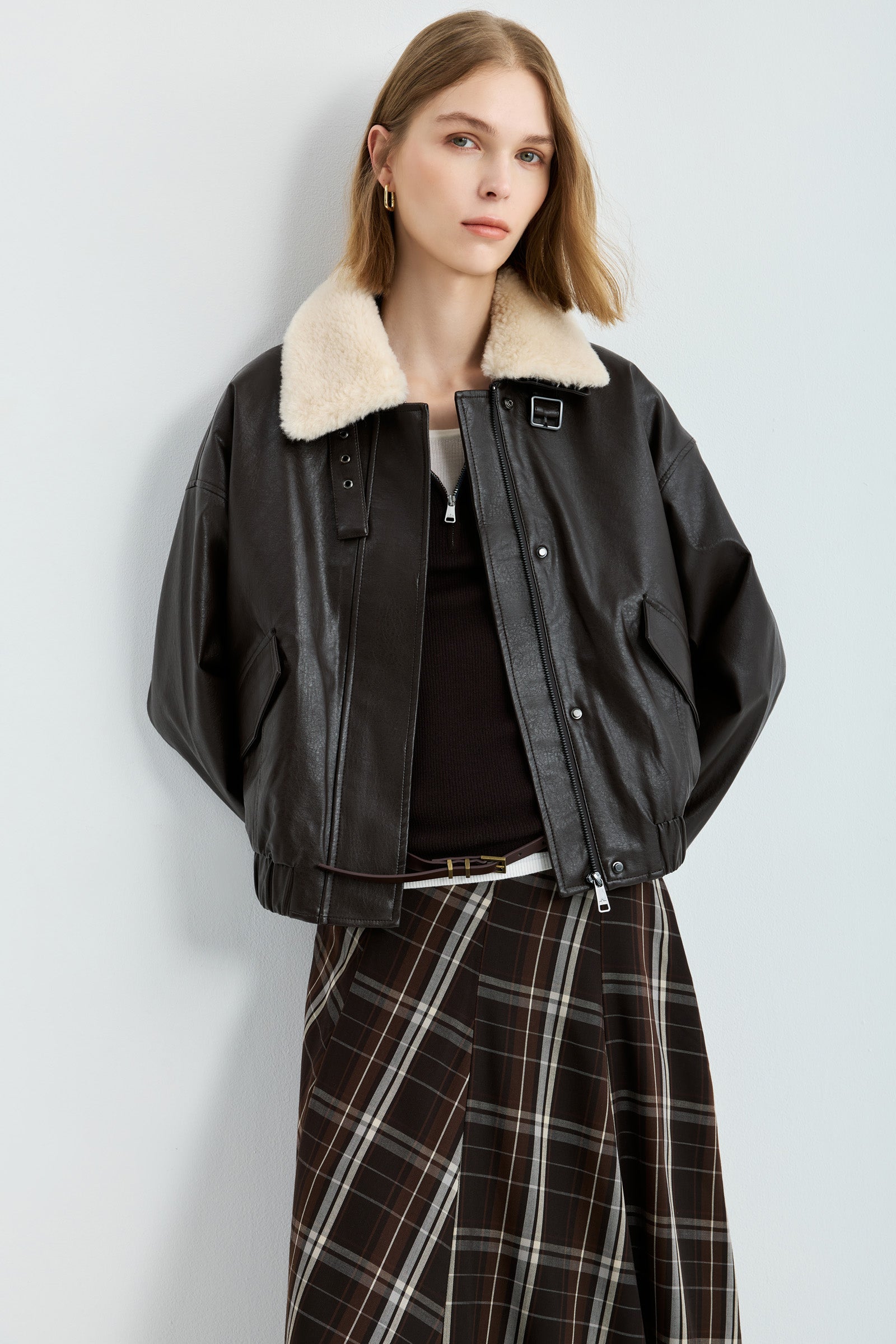 LILY Plush-Collar Wool-Blend Jacket by LILY STUDIO