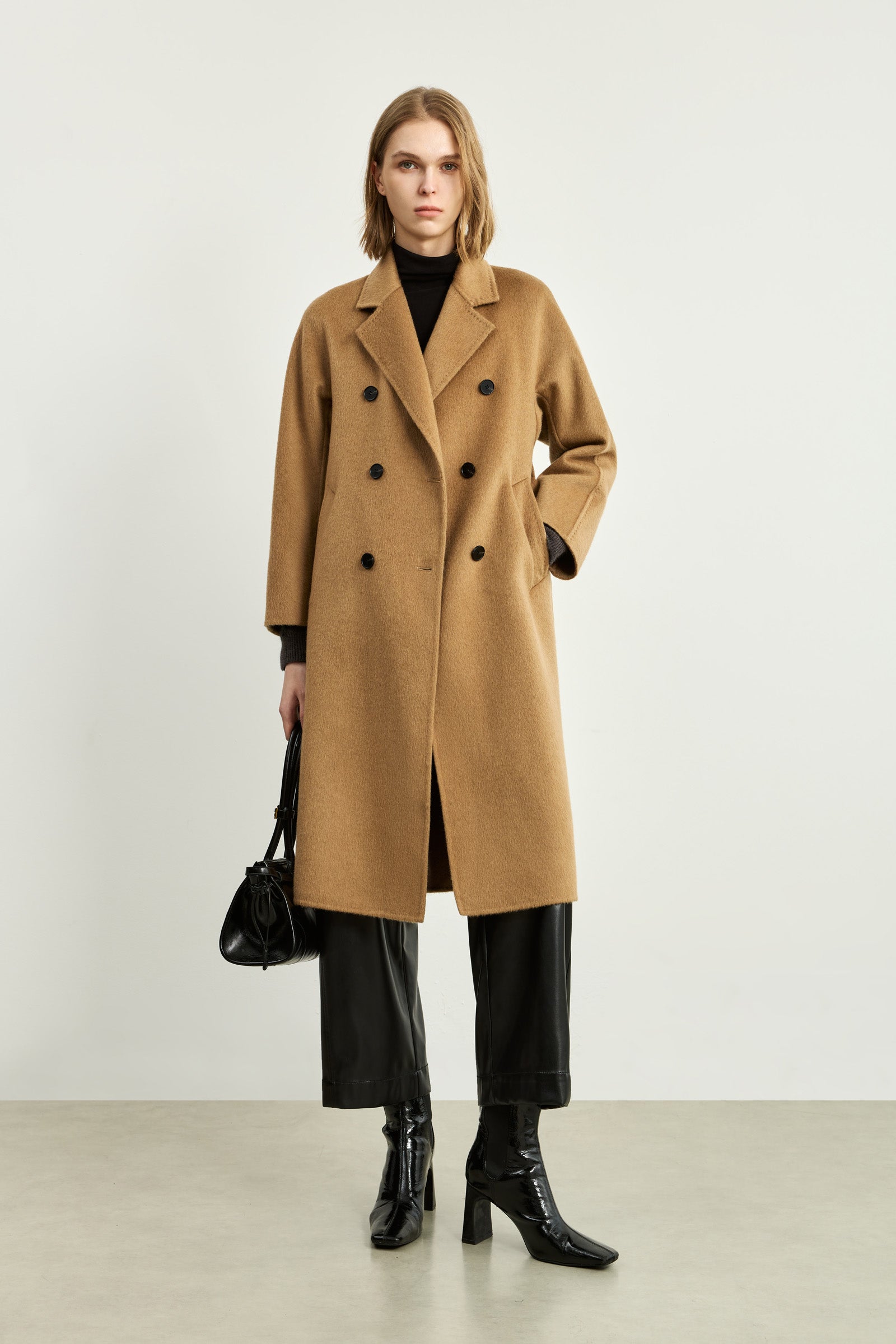 LILY Relaxed Notched-Lapel Wool-Blend Coat by LILY STUDIO