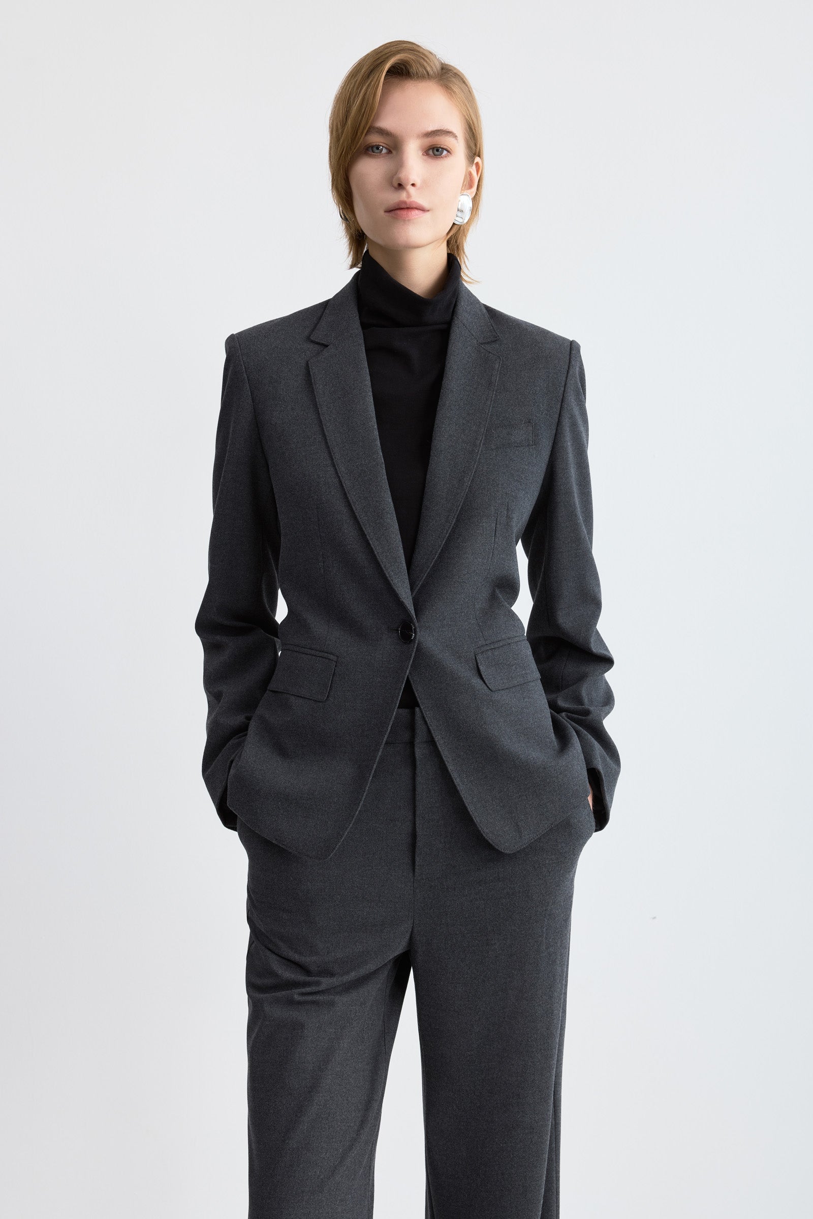 LILY Single-Button Waist-Defined Blazer by LILY STUDIO