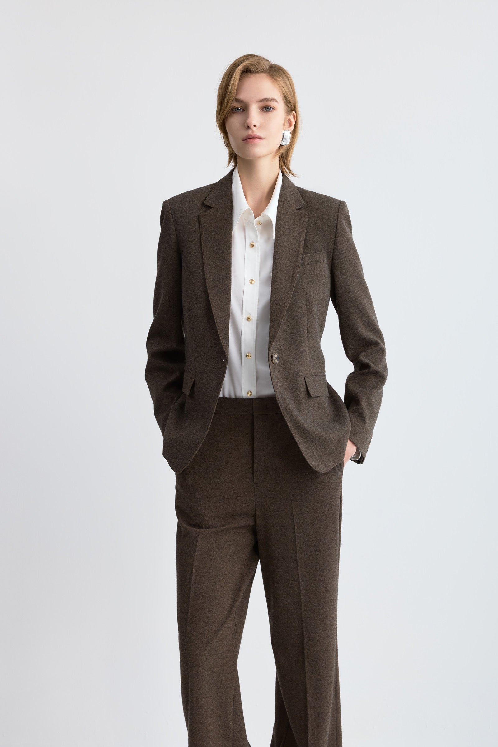 LILY Single-Button Waist-Defined Blazer, view 2