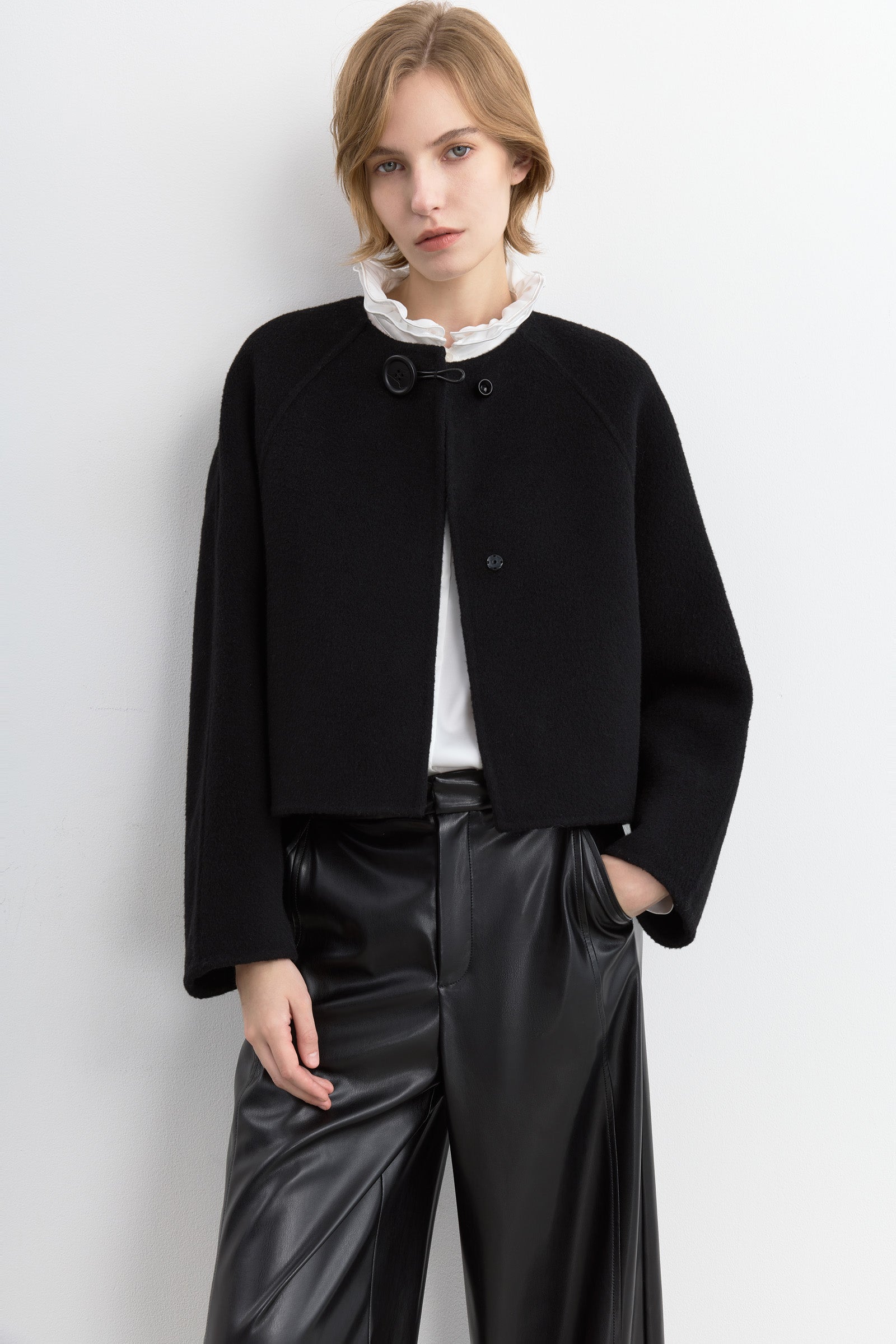 LILY Wool-Blend Cocoon Coat by LILY STUDIO