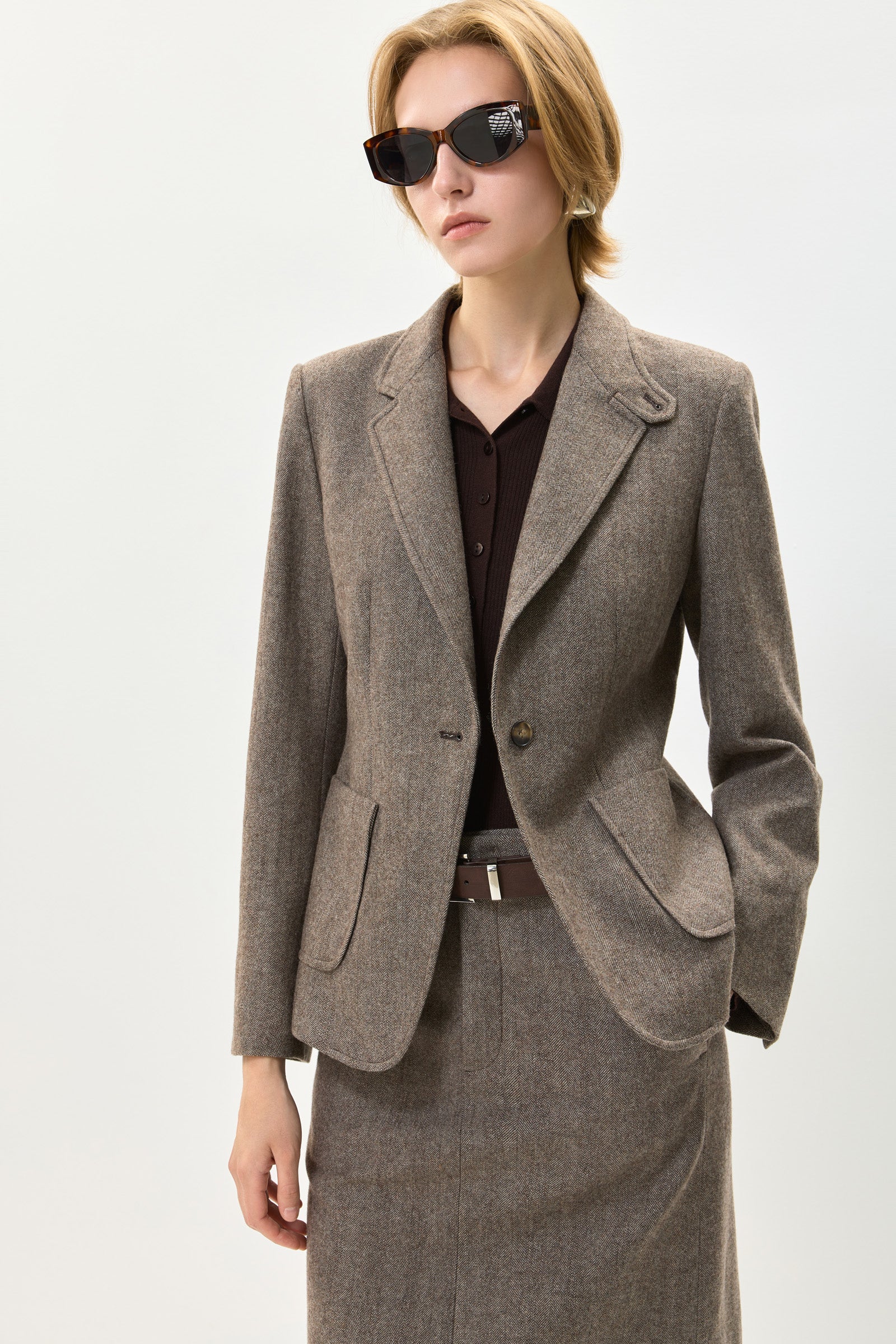 LILY Wool-Blend Tailored Blazer by LILY STUDIO