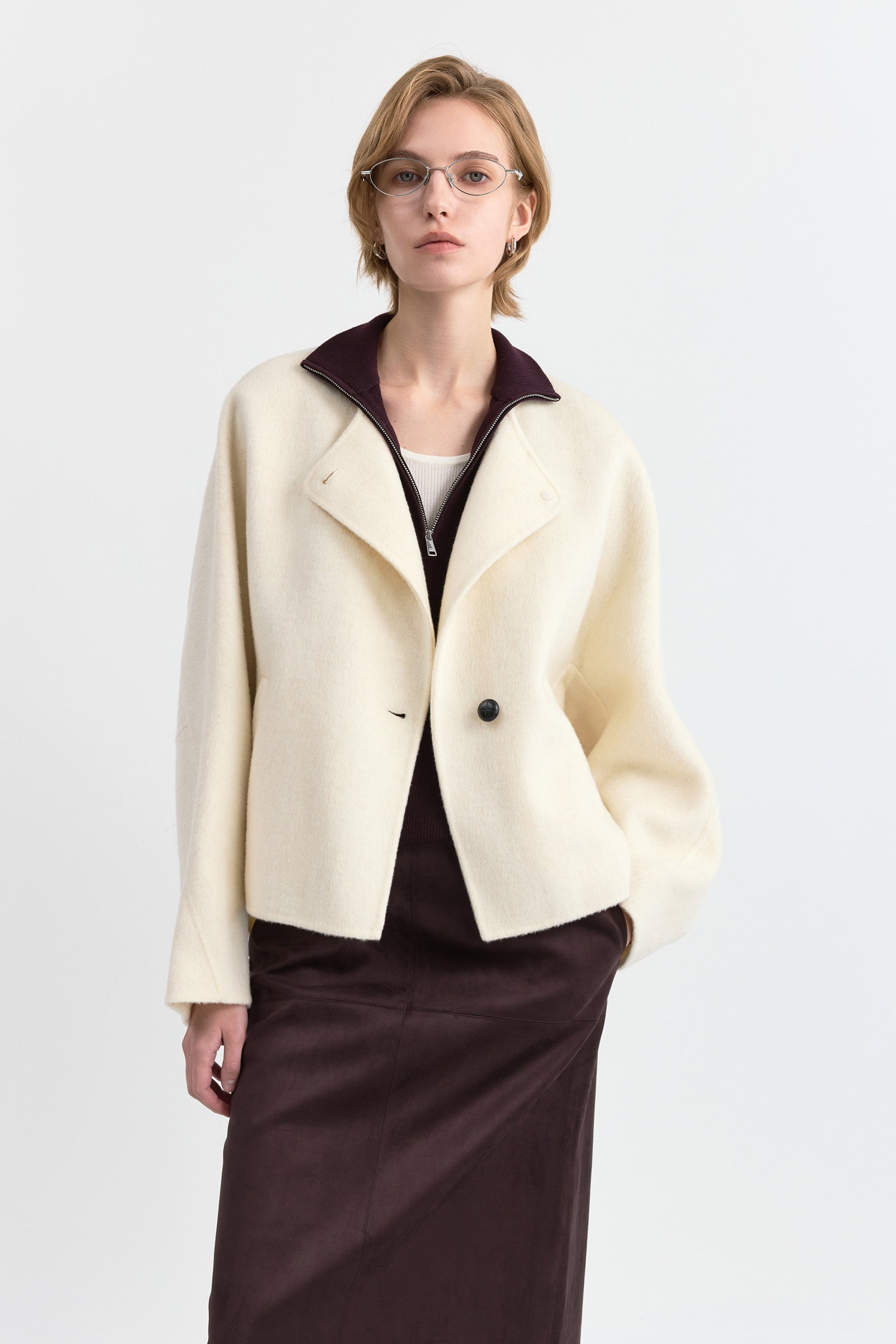 LILY Wool Double-Faced Cocoon Coat by LILY STUDIO