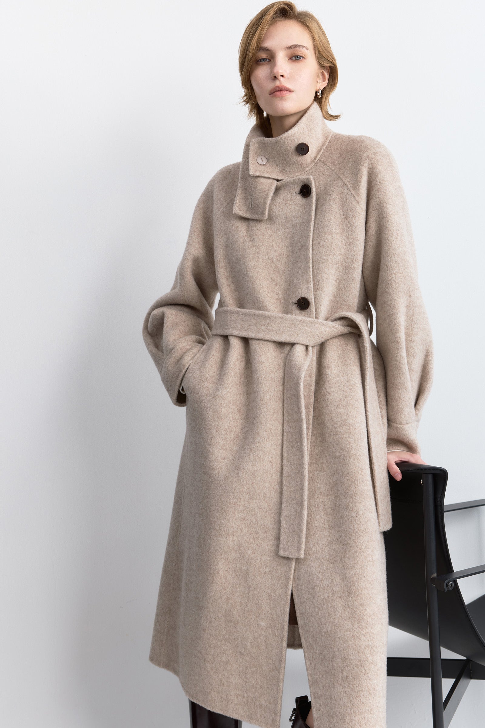 LILY Wool Double-Faced Long Coat by LILY STUDIO