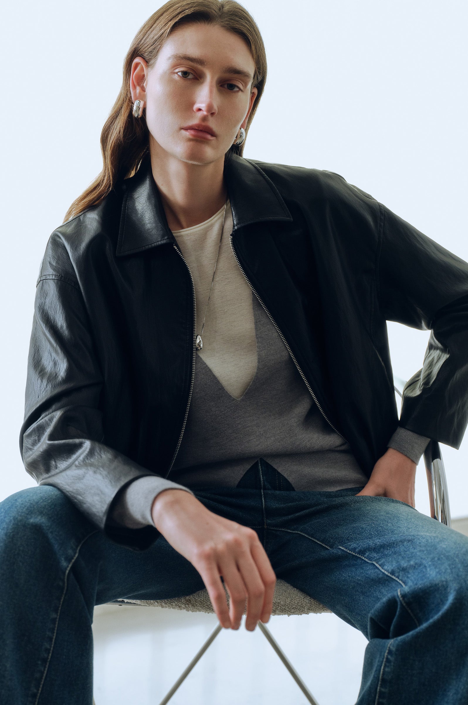 LILY Zip-Up Collared Jacket by LILY STUDIO