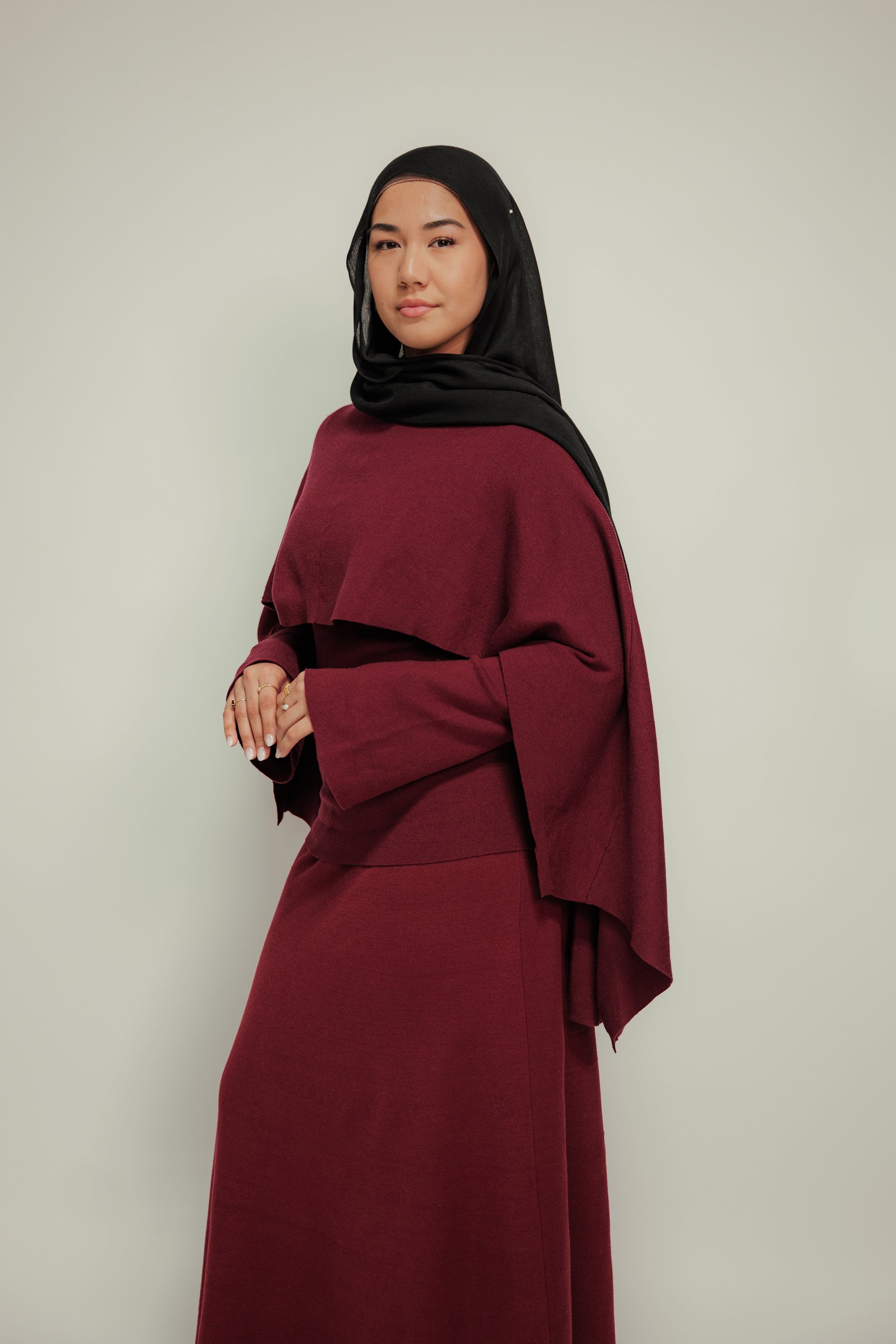 Lina Knit Sweater and Removable Shawl by Mondo The Label