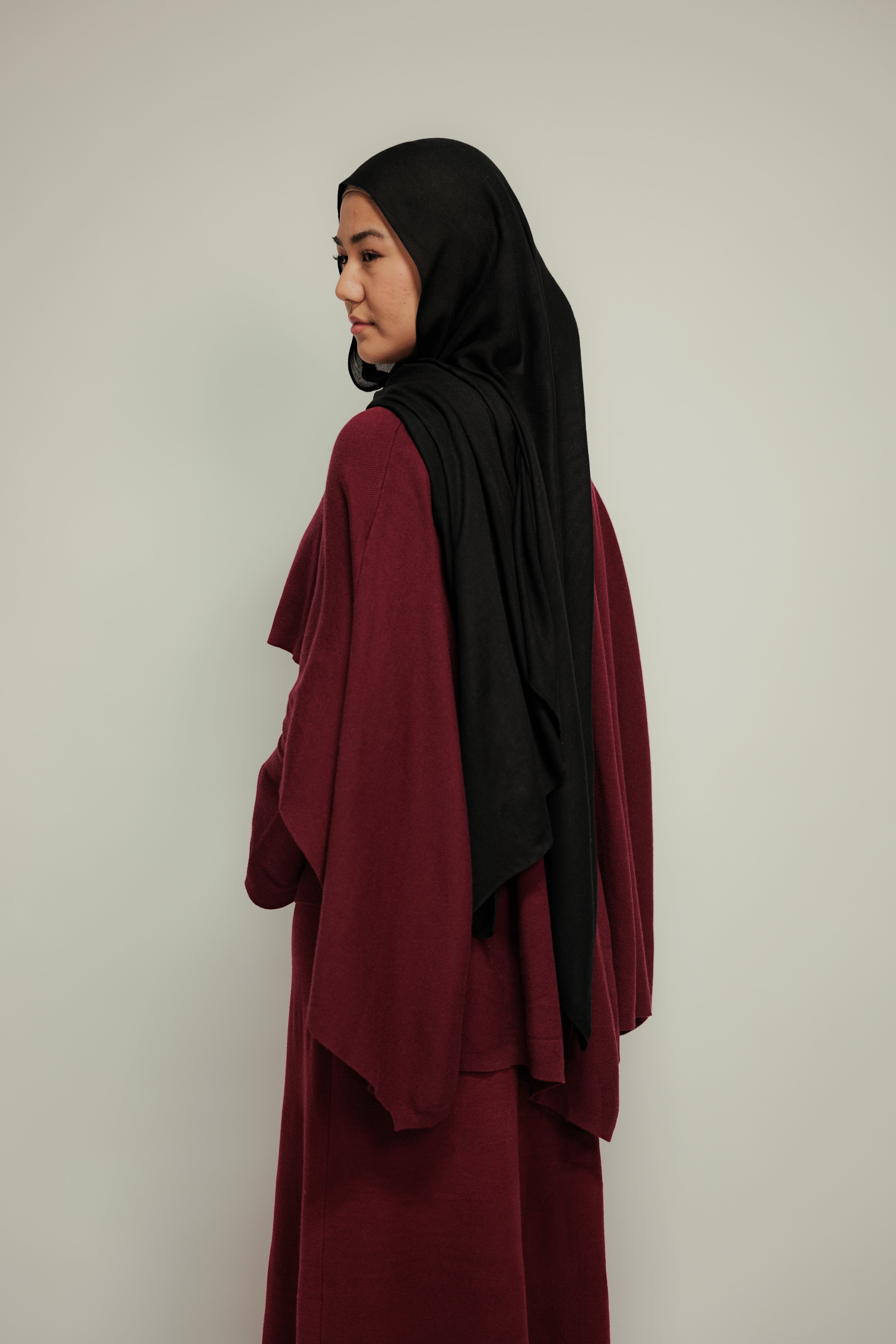 Lina Knit Sweater and Removable Shawl, view 2