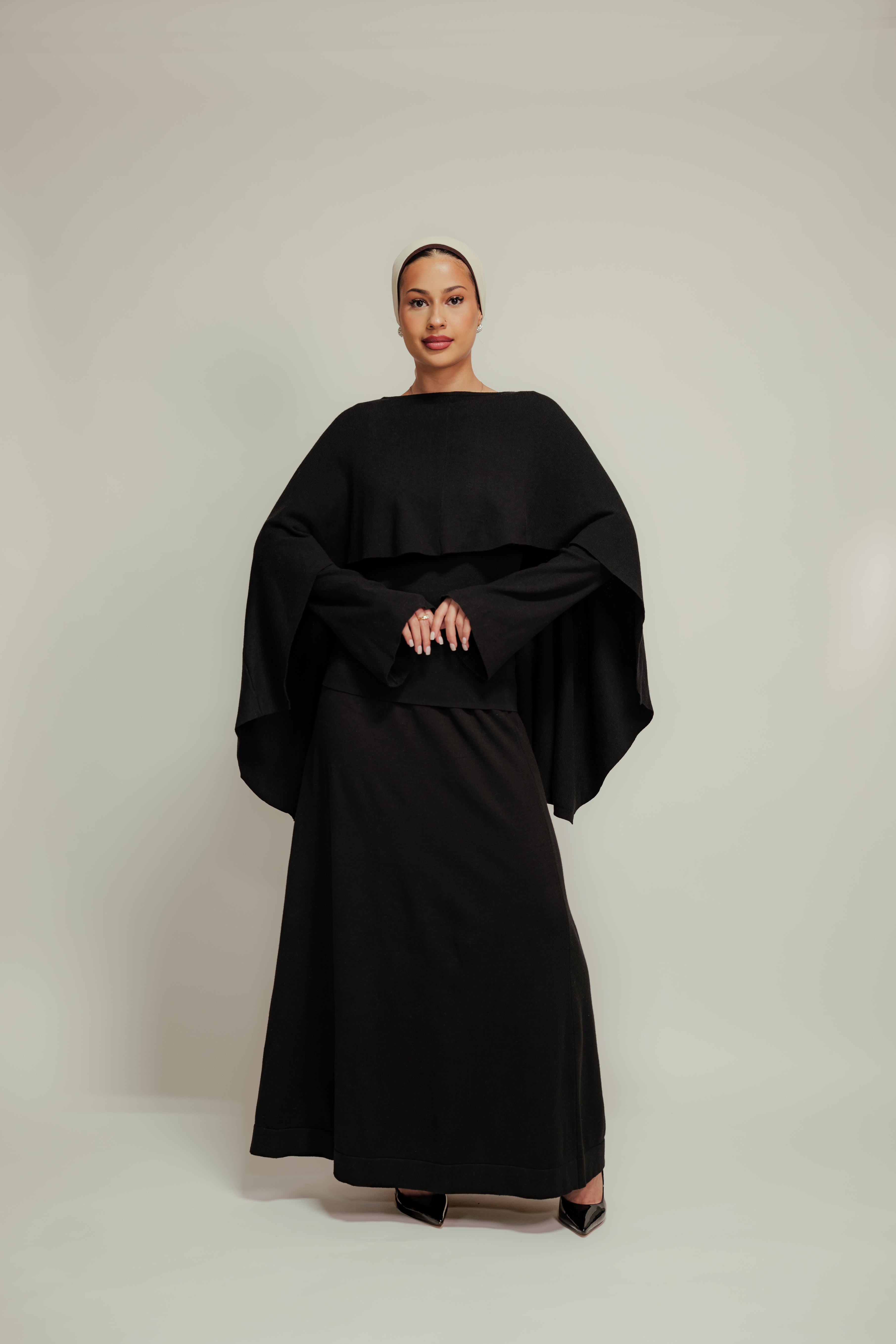 Lina Knit Sweater and Removable Shawl, view 4