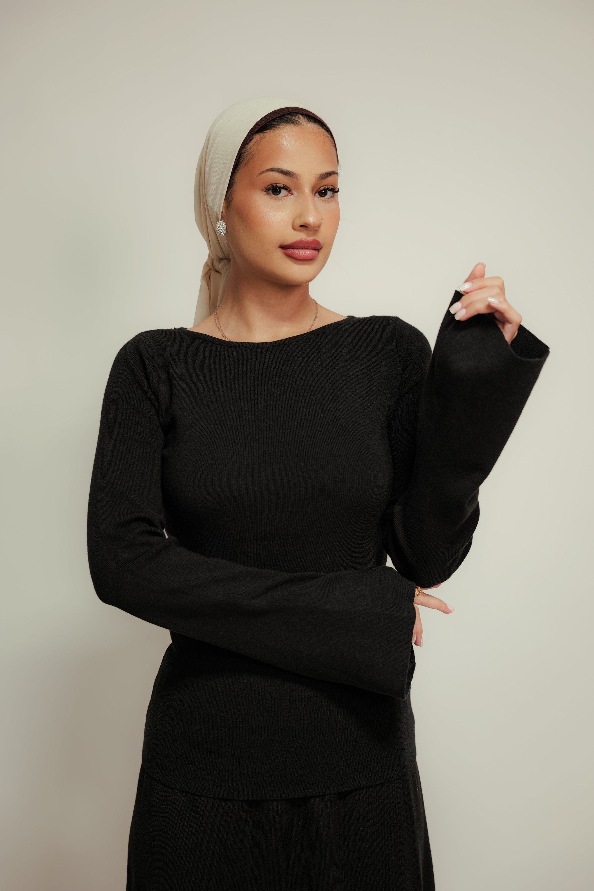 Lina Knit Sweater and Removable Shawl, view 6
