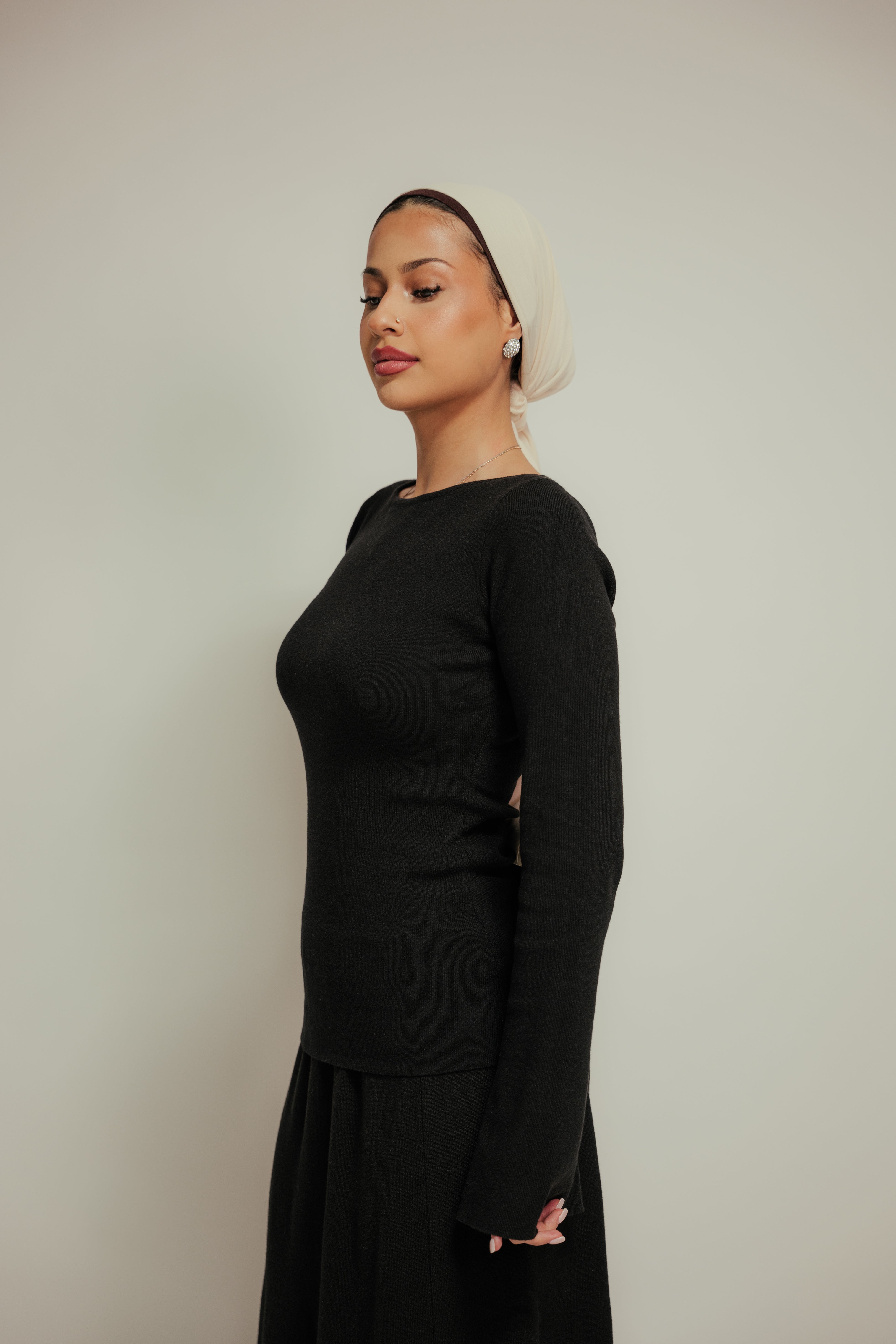 Lina Knit Sweater and Removable Shawl, view 7