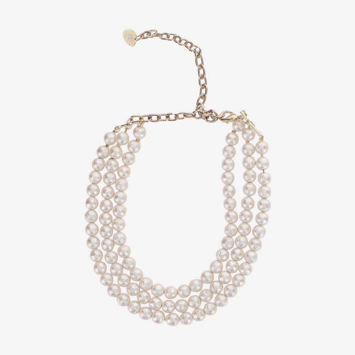 Lisa C Multi-Strand Pearl Necklace — White by Lisa C