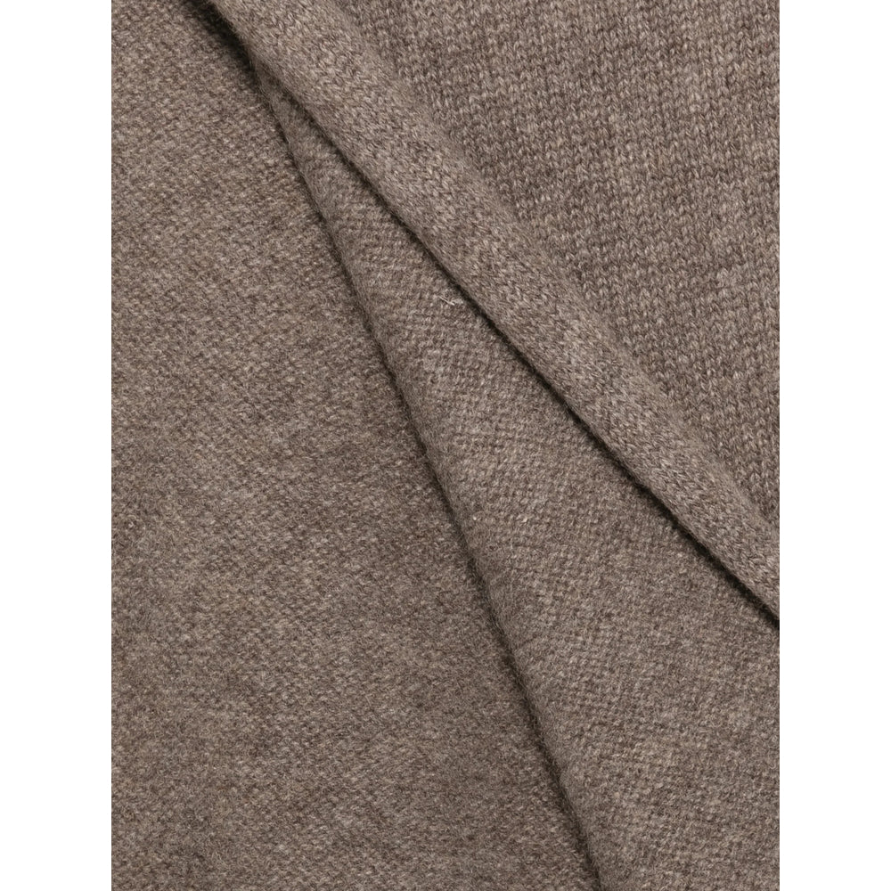 Lisa Yang Triangular Cashmere Scarf — Brown, view 2