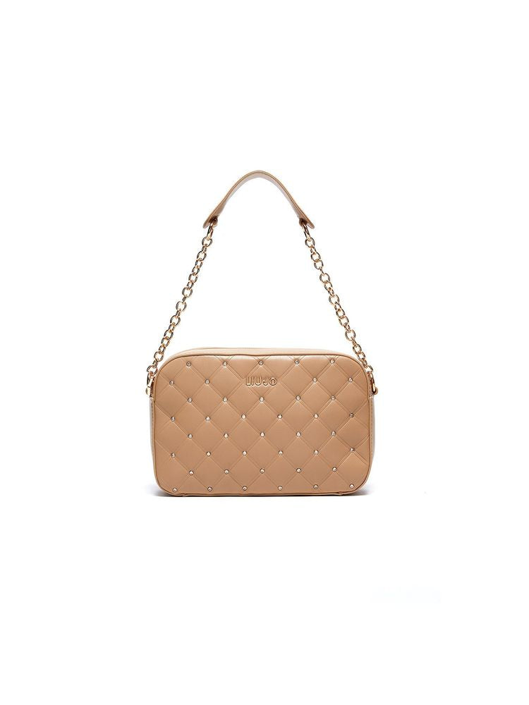 Liu Jo Quilted Polyurethane Crossbody Bag — Beige, view 3