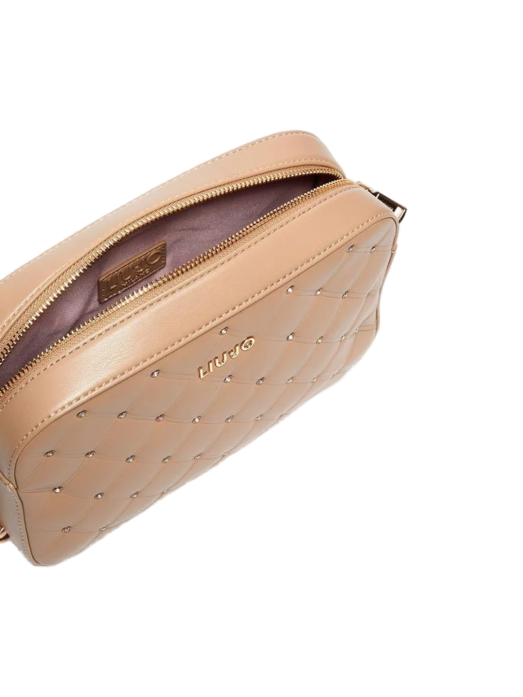 Liu Jo Quilted Polyurethane Crossbody Bag — Beige, view 4