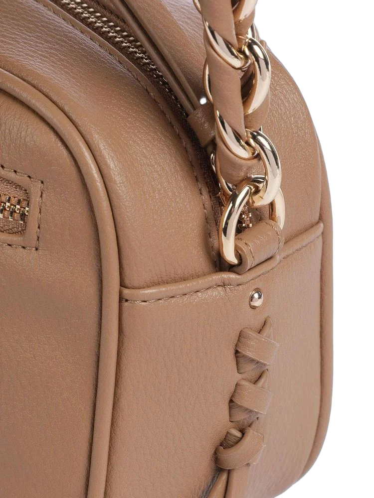 Liu Jo Structured Polyurethane Crossbody Bag — Beige, view 5