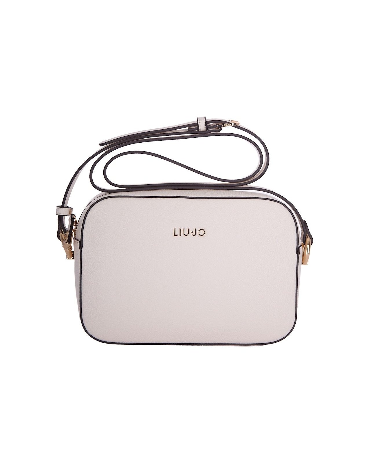 Liu Jo Eco-Leather Logo Crossbody Bag — Beige by Liu Jo