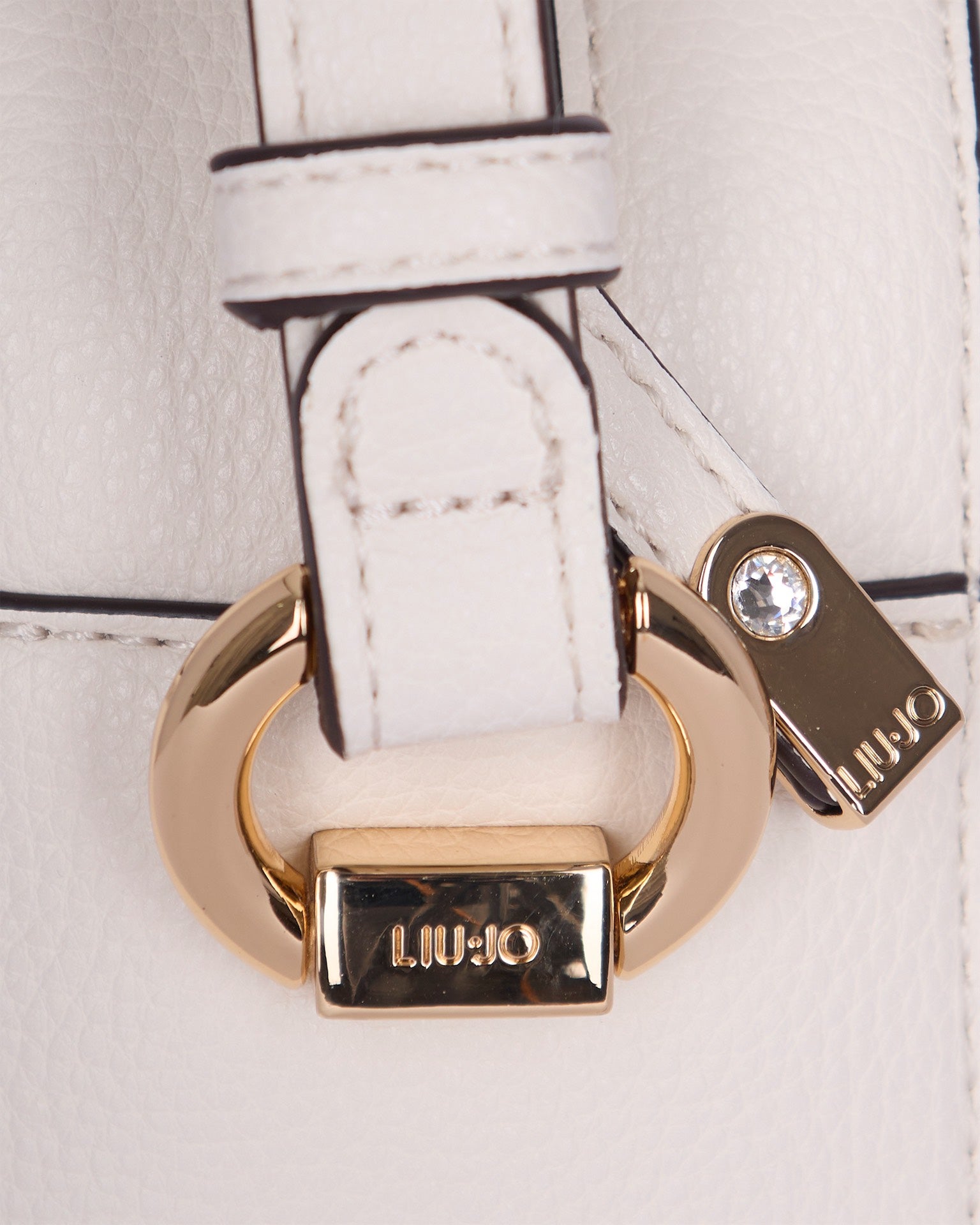 Liu Jo Eco-Leather Logo Crossbody Bag — Beige, view 3