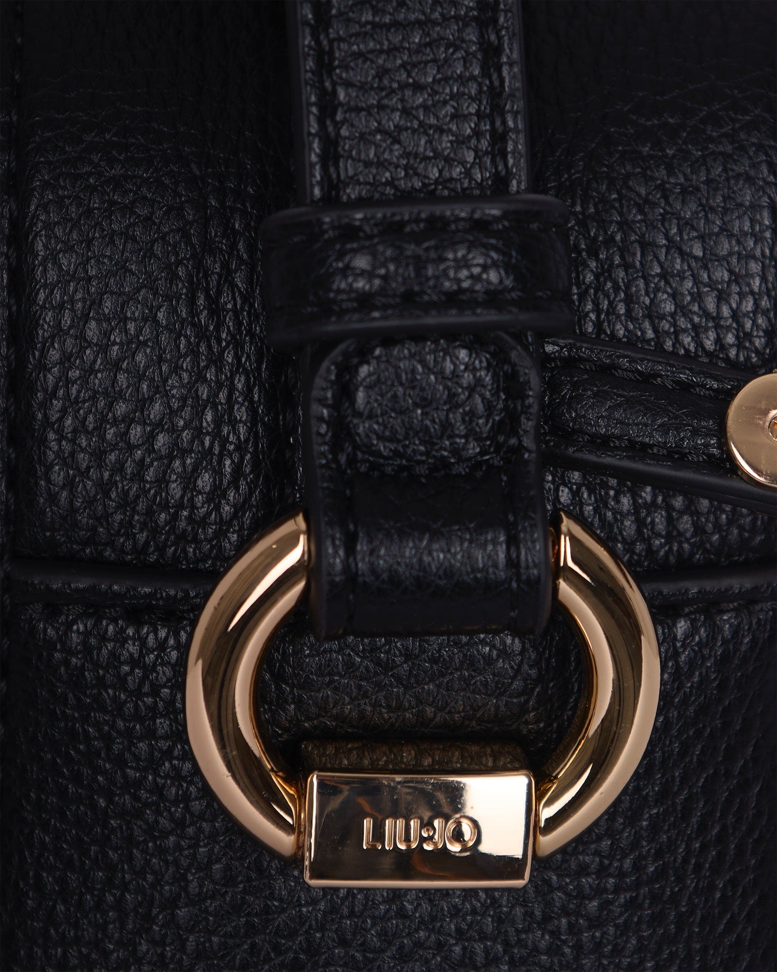 Liu Jo Textured Polyurethane Crossbody Bag — Black, view 3