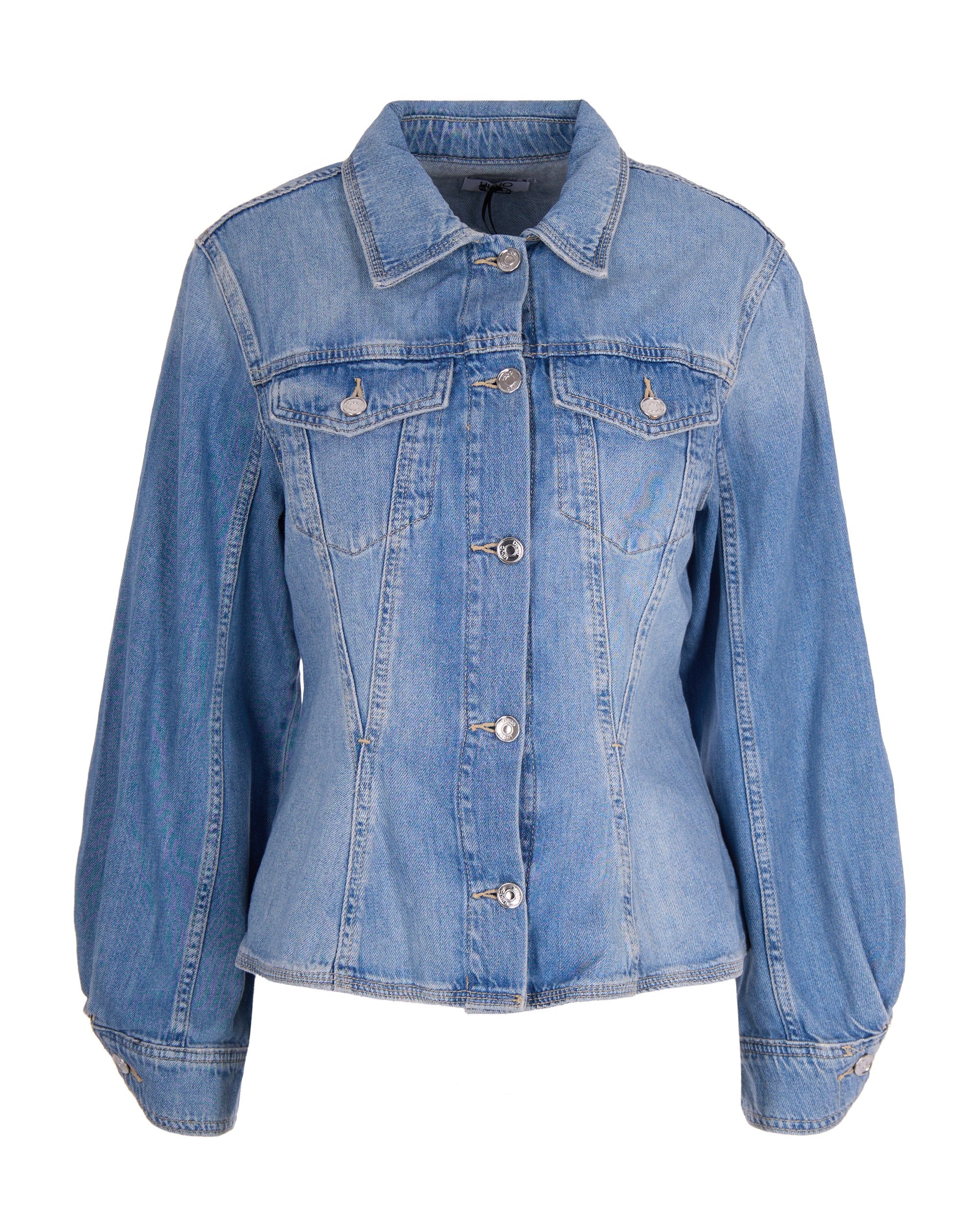 Liu Jo Bustier Denim Jacket — Blue by Liu Jo
