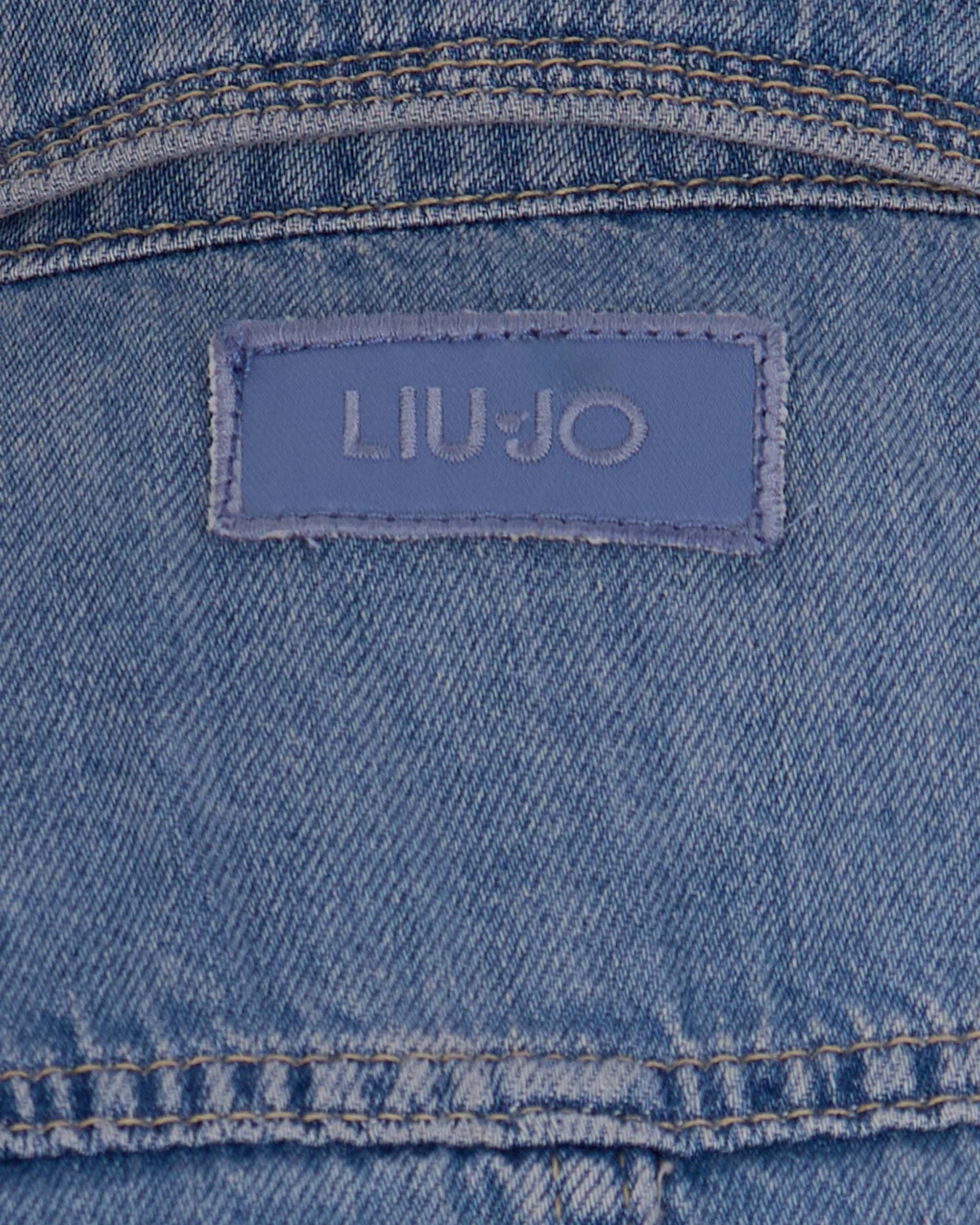 Liu Jo Bustier Denim Jacket — Blue, view 3
