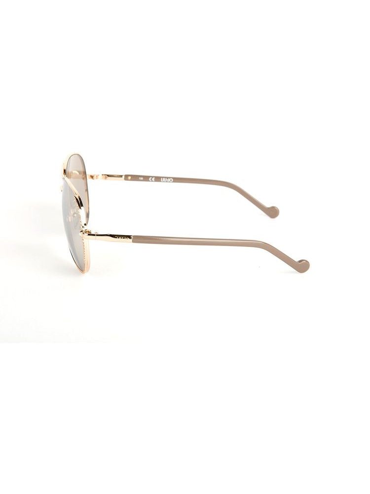 Liu Jo LJ102SR Metal Aviator Sunglasses — Gold, view 3