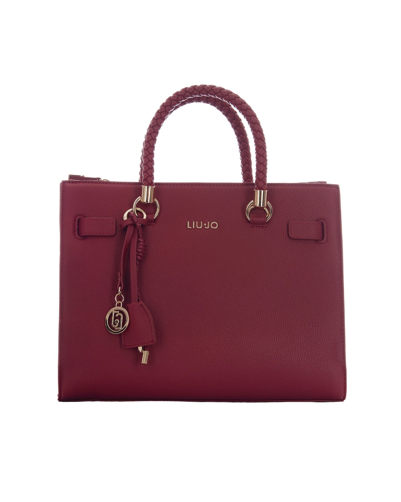Liu Jo Pebbled Polyurethane Satchel — Red by Liu Jo