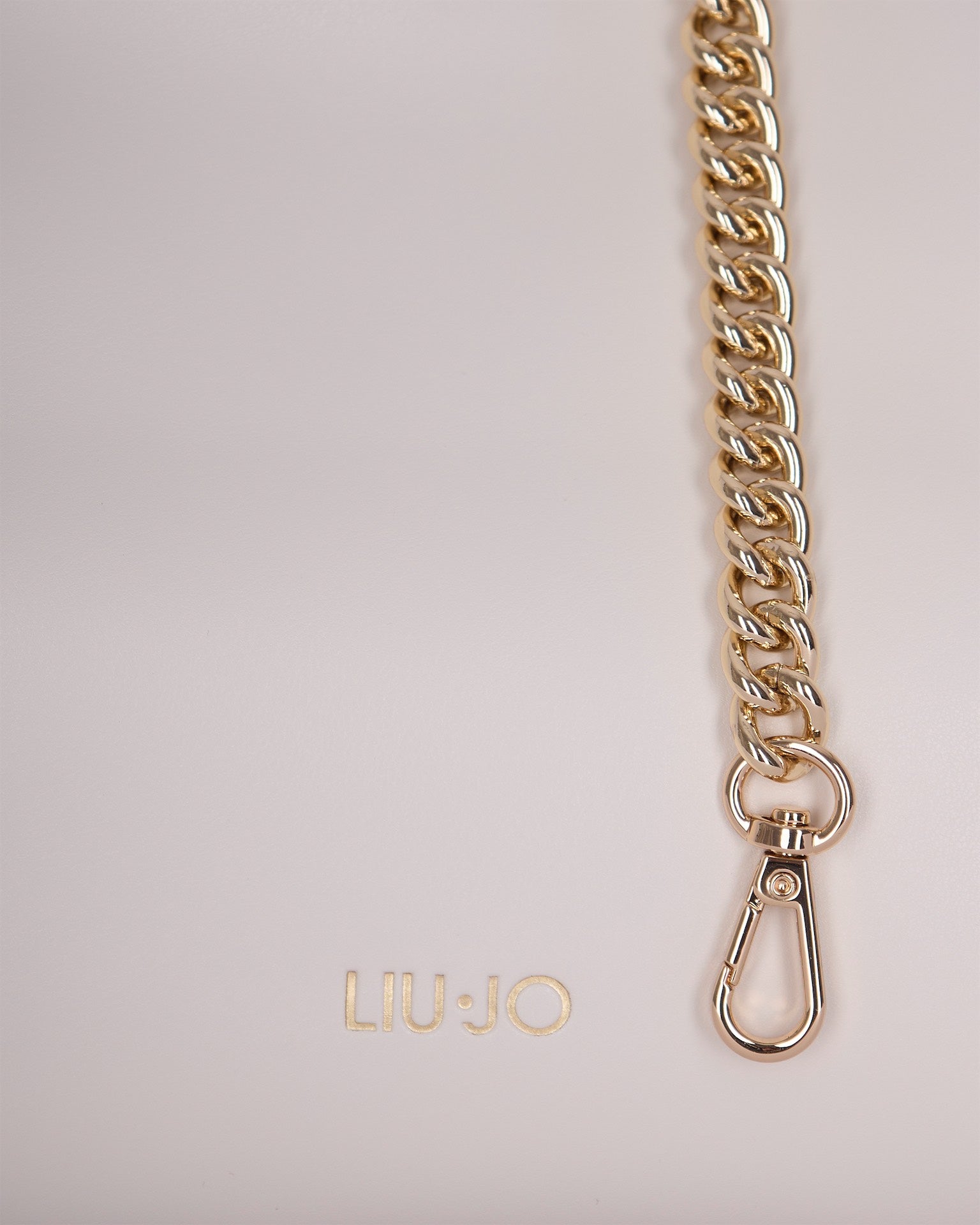 Liu Jo Chain-Strap Polyurethane Shoulder Bag — Beige, view 3