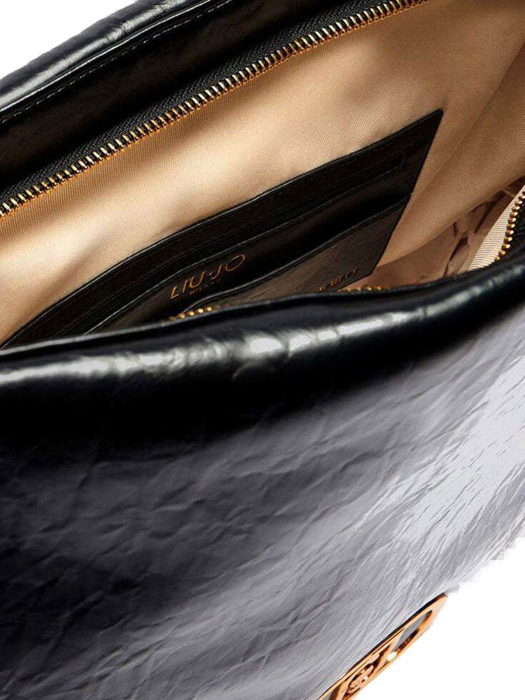 Liu Jo Polyurethane Hobo Shoulder Bag — Black by Liu Jo