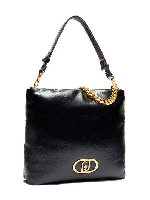 Liu Jo Polyurethane Hobo Shoulder Bag — Black, view 3