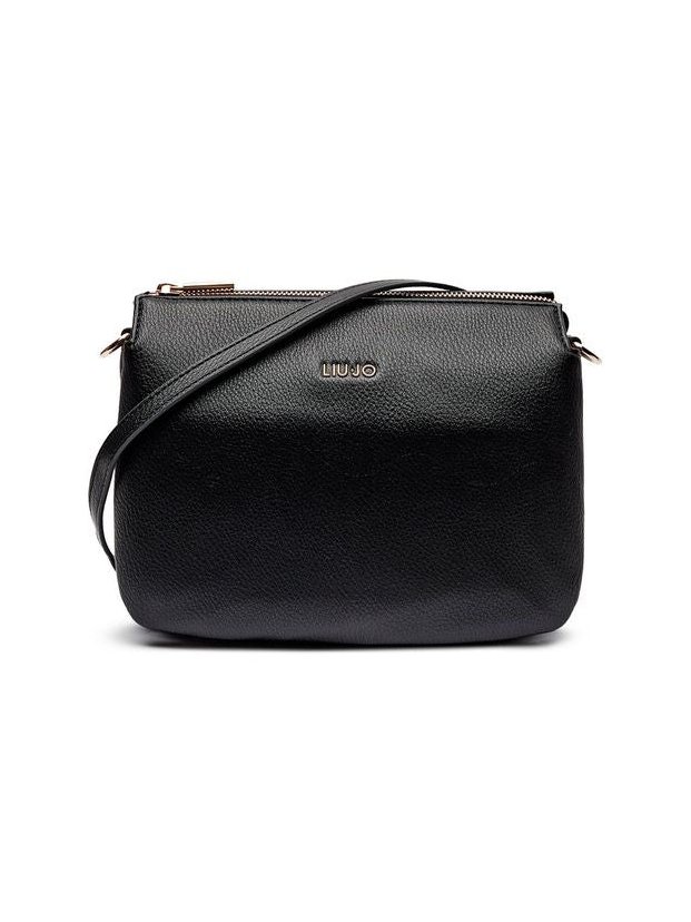 Liu Jo Textured Polyurethane Shoulder Bag — Black by Liu Jo