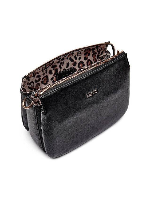 Liu Jo Textured Polyurethane Shoulder Bag — Black, view 3