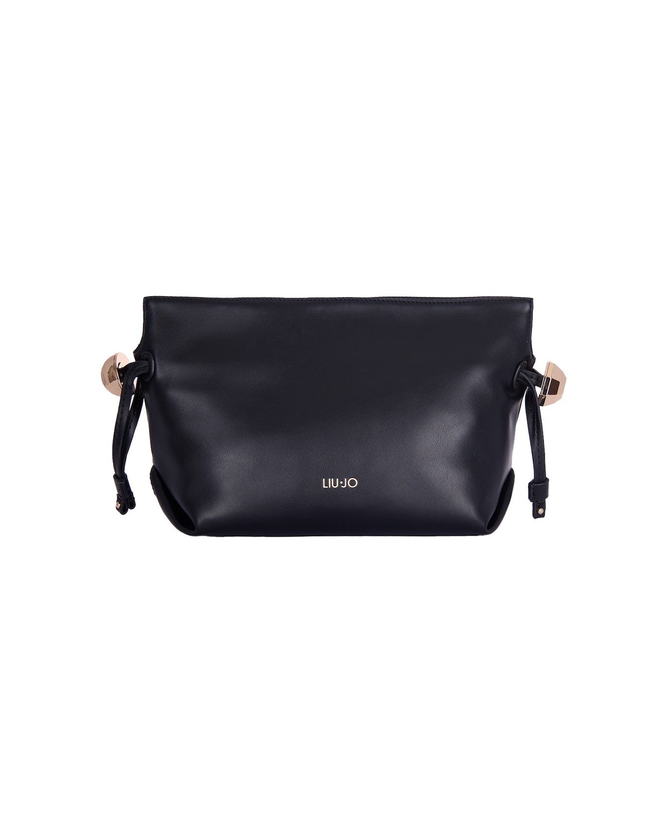 Liu Jo Eco-Leather with Woven Chain Strap Shoulder Bag — Black by Liu Jo