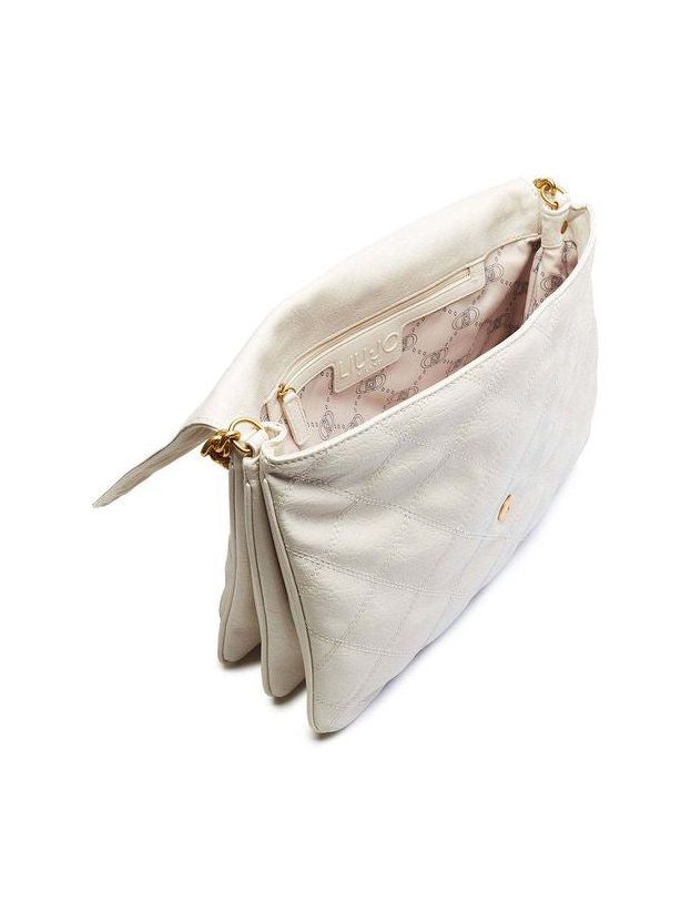 Liu Jo Quilted Polyurethane Shoulder Bag — White, view 3