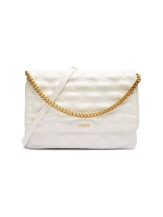 Liu Jo Quilted Polyurethane Shoulder Bag — White, view 4