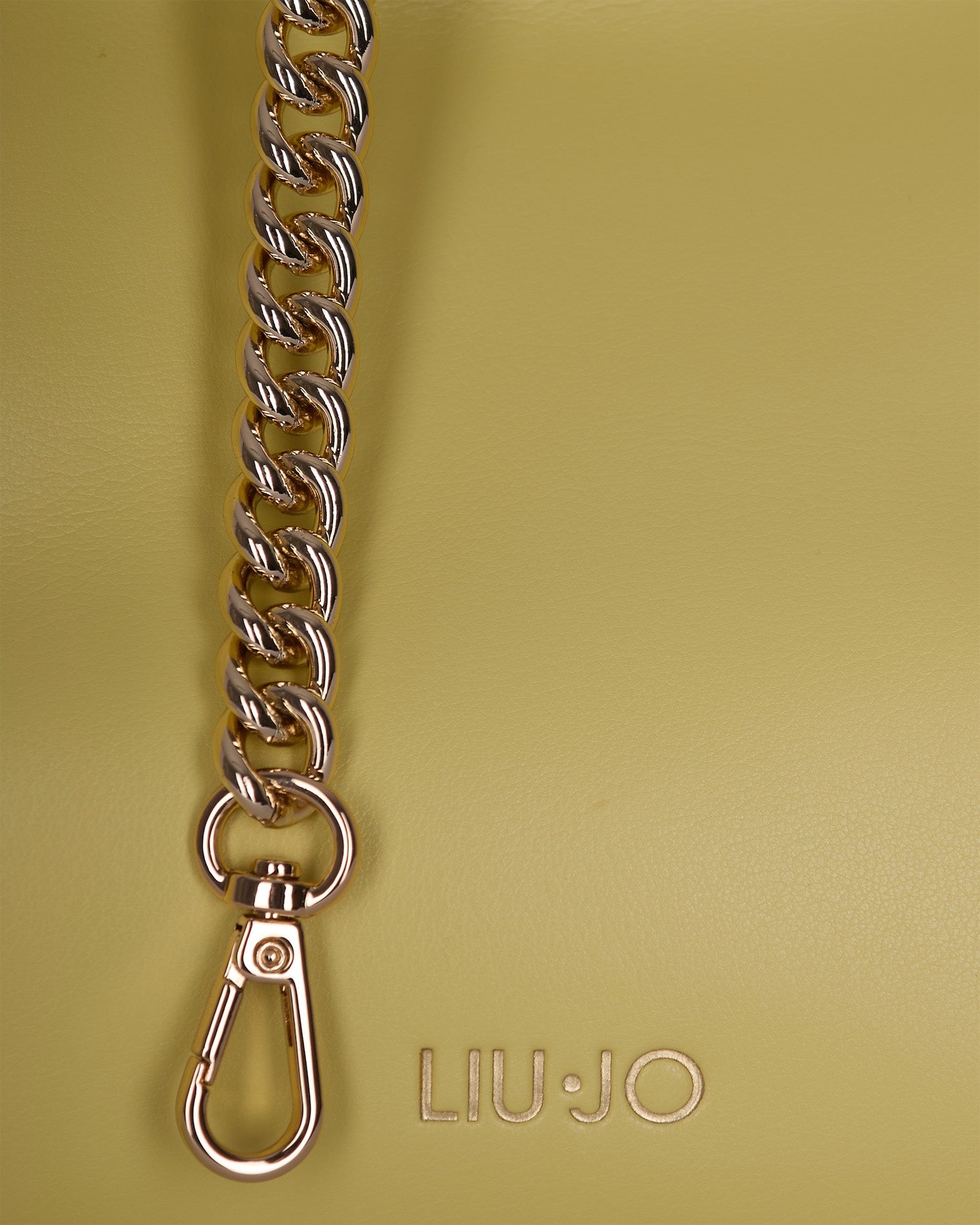 Liu Jo Chain Woven Eco-Leather Shoulder Bag — Yellow, view 3