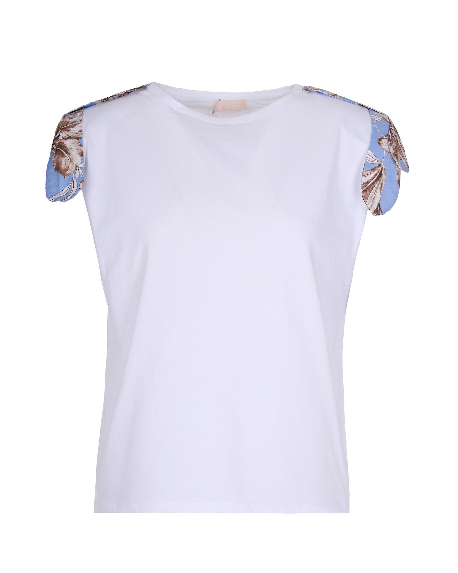 Liu Jo Floral-Insert T-Shirt — White by Liu Jo
