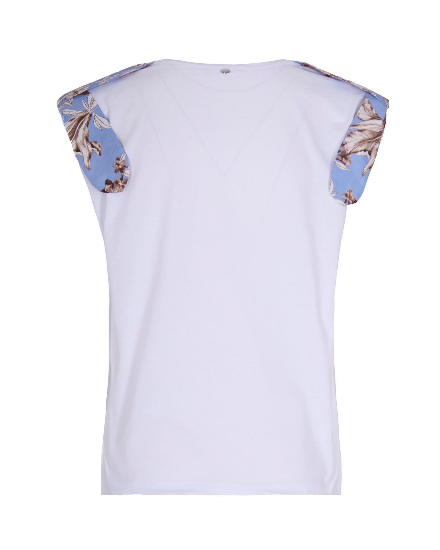 Liu Jo Floral-Insert T-Shirt — White, view 2
