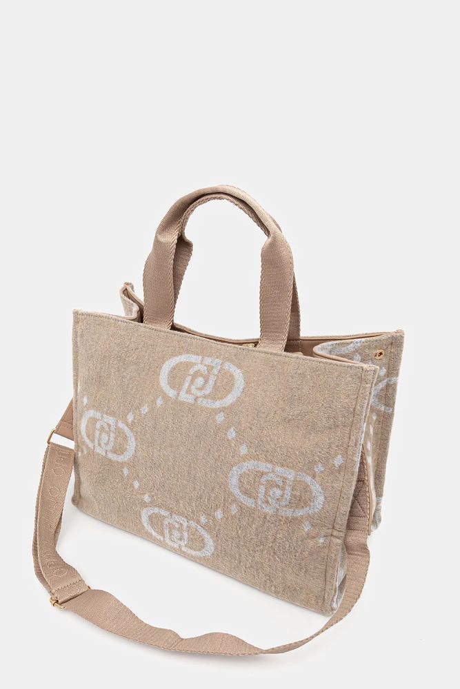Liu Jo Polyester Shopper Tote Bag — Beige, view 3