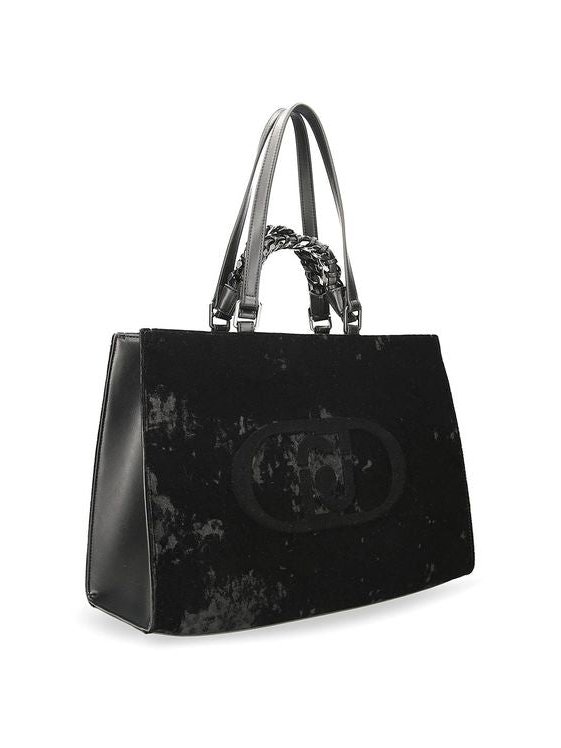 Liu Jo Velvet Tote Bag — Black, view 2