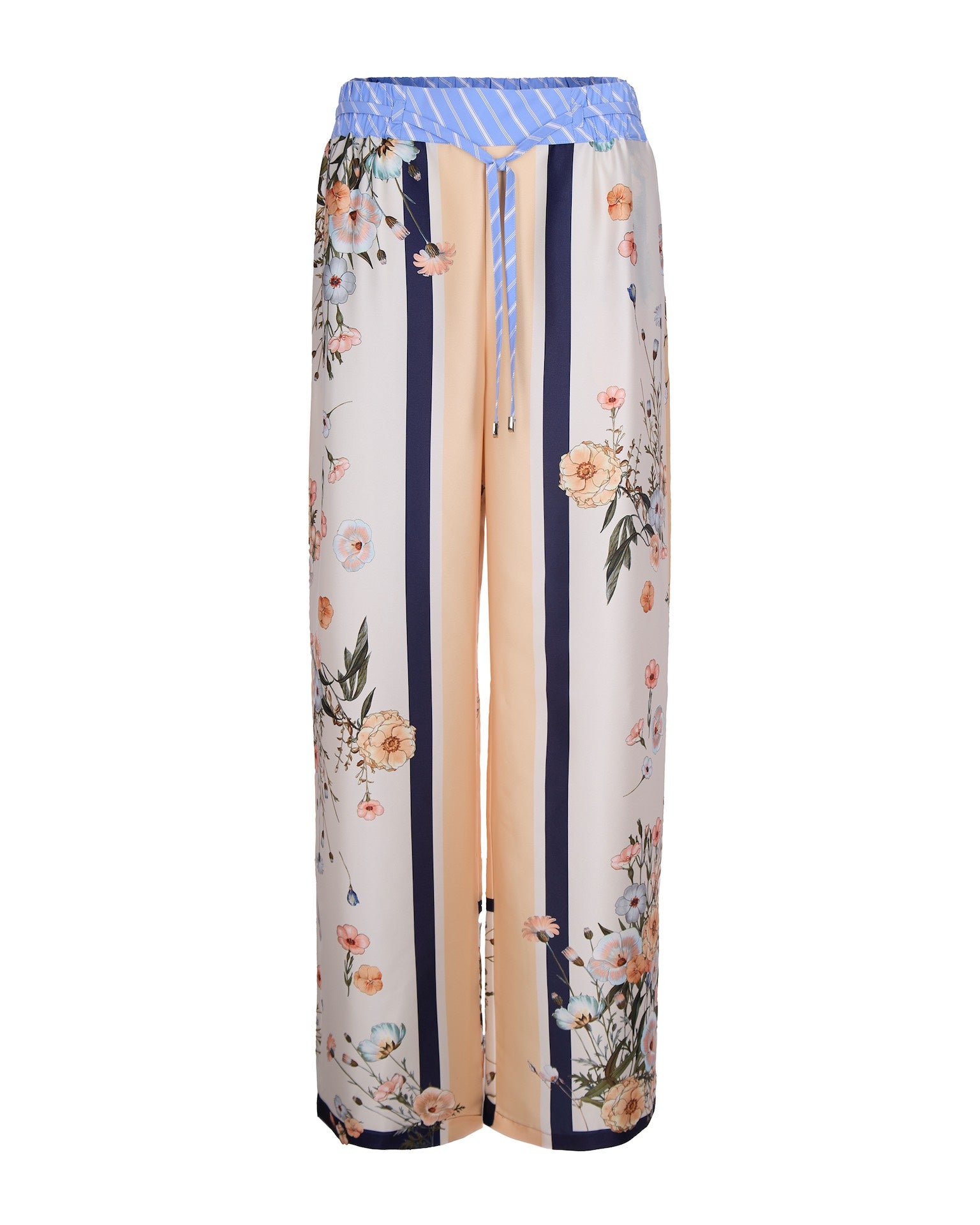Liu Jo Floral-Print Palazzo Trousers — Blue by Liu Jo