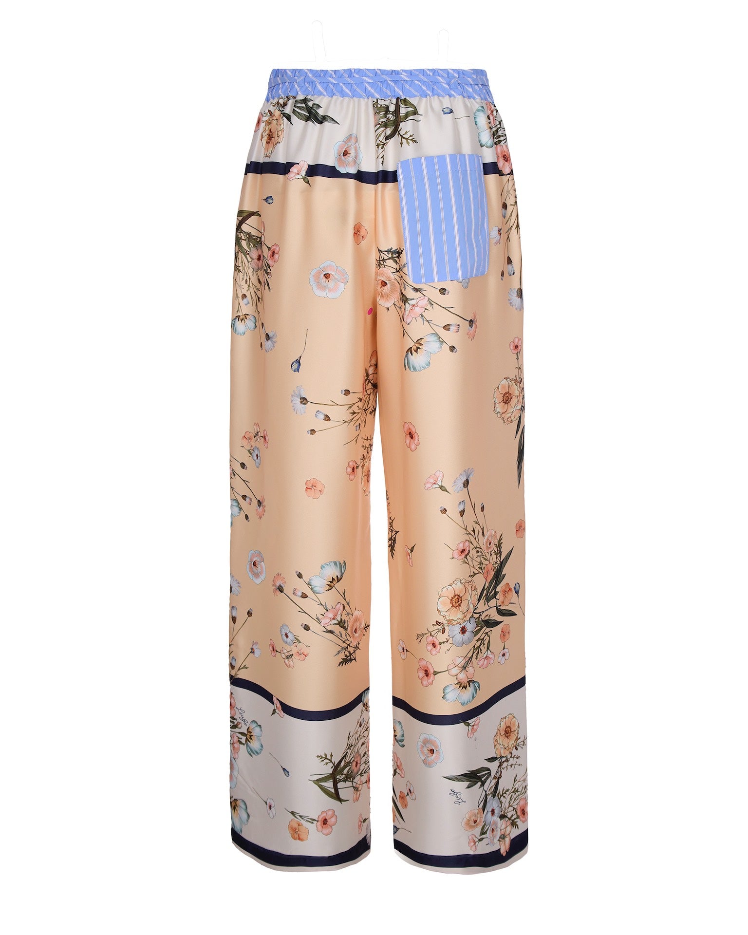 Liu Jo Floral-Print Palazzo Trousers — Blue, view 2