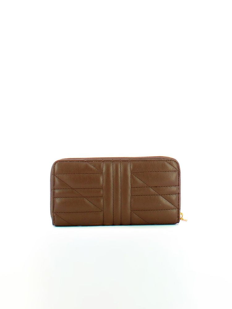 Liu Jo Quilted Polyurethane Wallet — Brown, view 3