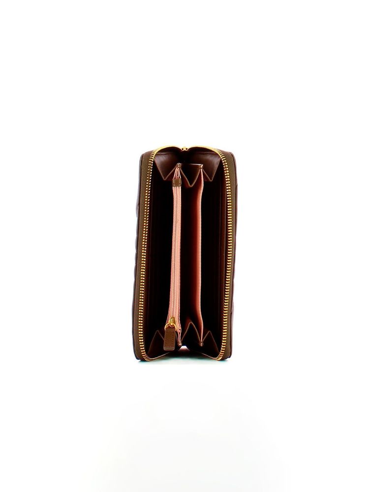 Liu Jo Quilted Polyurethane Wallet — Brown, view 4