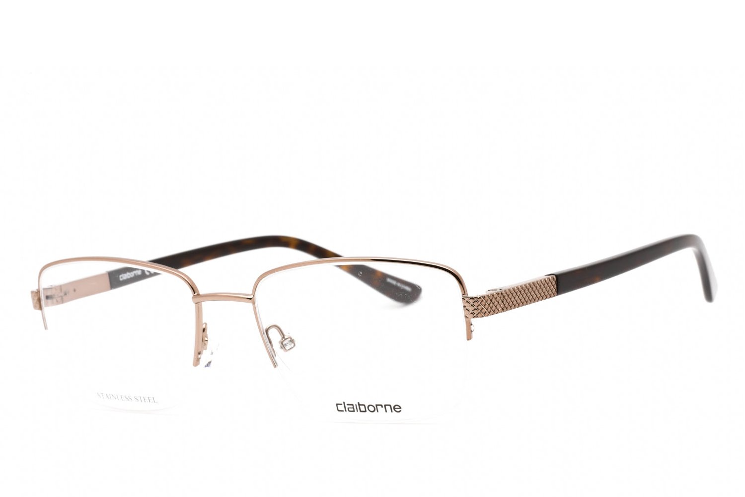Liz Claiborne CB262 Rectangular Metal Frame Eyeglasses — Silver by Liz Claiborne
