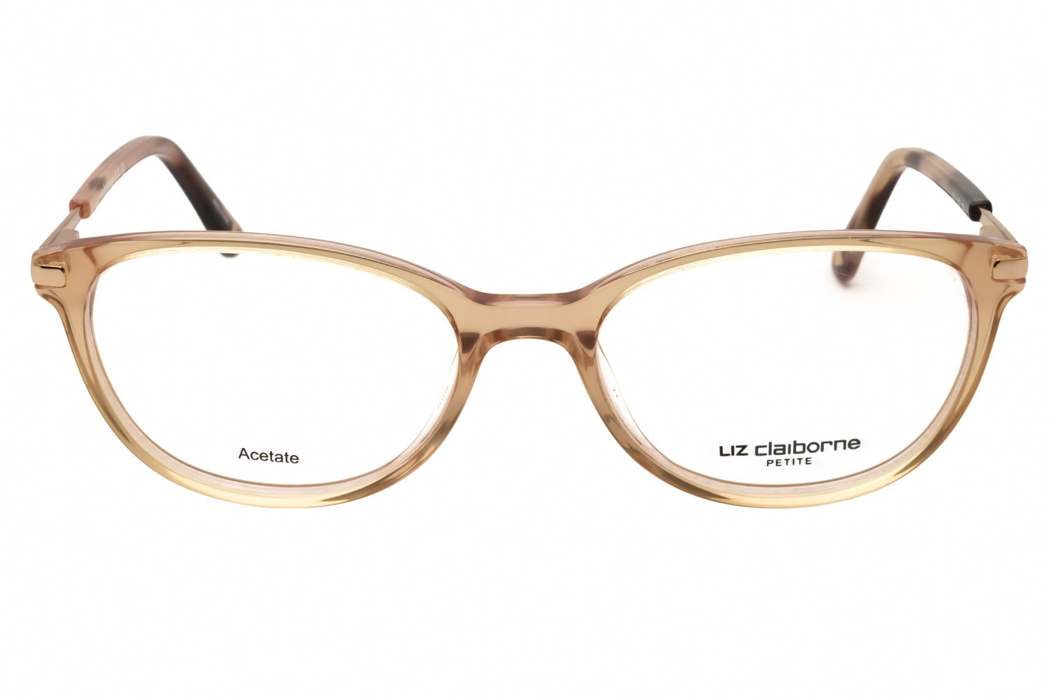 Liz Claiborne L470 Oval Acetate Eyeglasses — Beige, view 2