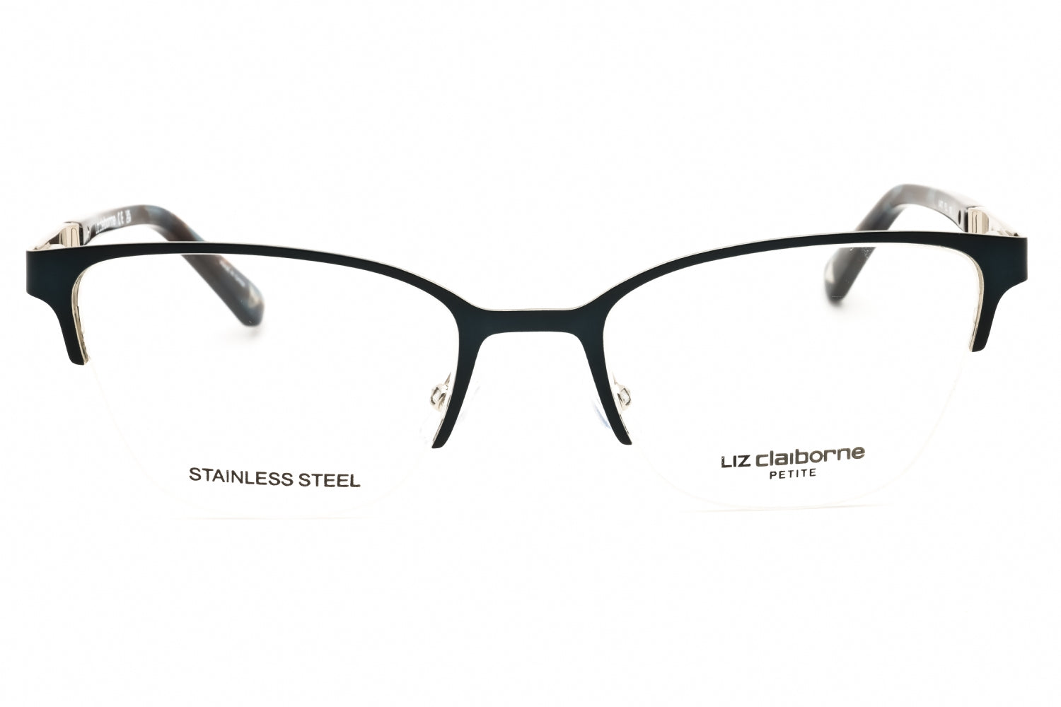 Liz Claiborne L472 Cat Eye Metal Frame Eyeglasses — Blue, view 2