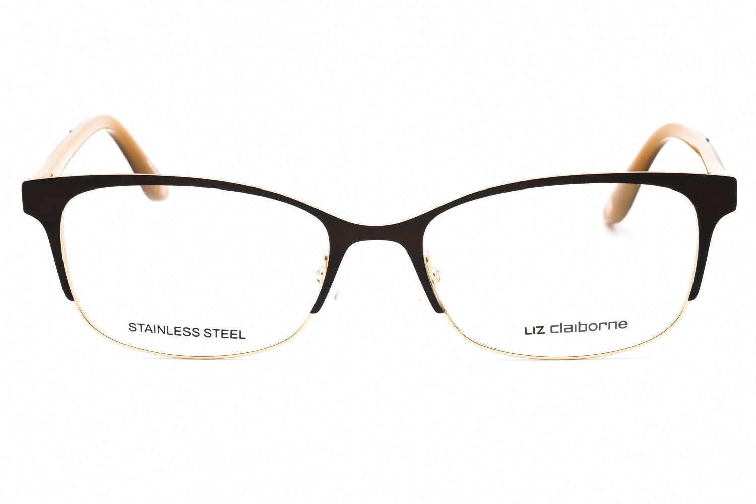 Liz Claiborne L644 Metal Rectangular Eyeglasses — Black, view 2